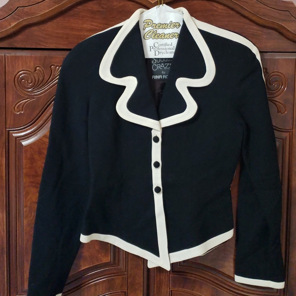 Rina Rossi Black Jacket Blazer 0/2